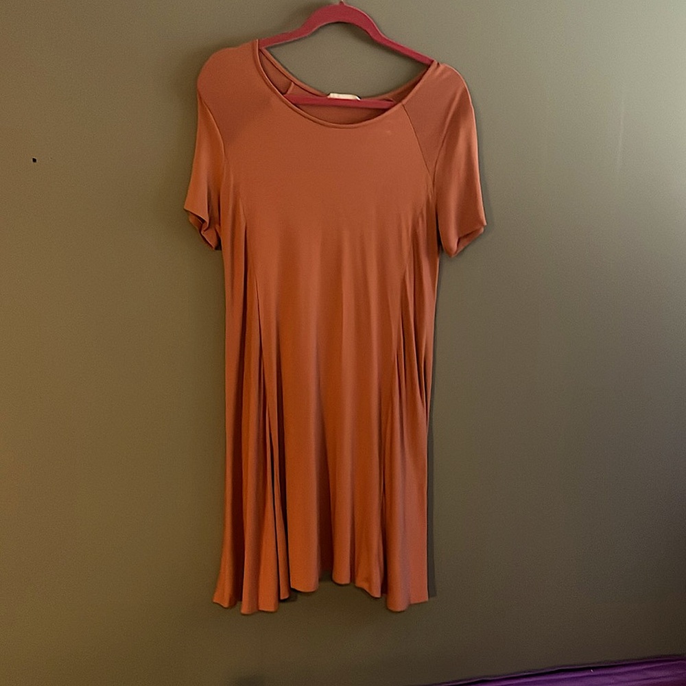 Lush misses dress in size large in color Coral